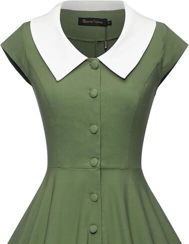 فستان من ثوب Townown Vintage Dresses مناسب ومتوهج، فستان كوكتيل مع جيوب in Saudi Arabia