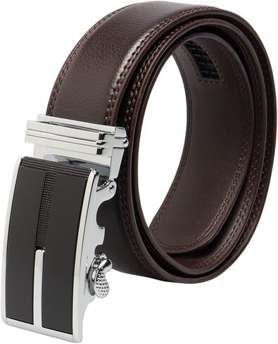 DG Hill Belt for Men - Designer Genuine Leather Casual Canvas Web - Belt Sliding Ratchet Auto Buckle Holeless in Kuwait