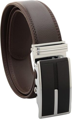 DG Hill Belt for Men - Designer Genuine Leather Casual Canvas Web - Belt Sliding Ratchet Auto Buckle Holeless in Kuwait