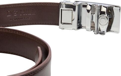 DG Hill Belt for Men - Designer Genuine Leather Casual Canvas Web - Belt Sliding Ratchet Auto Buckle Holeless in Kuwait