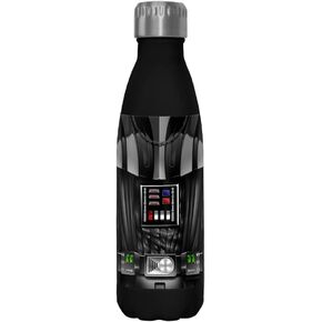 Star Wars Vader Front 17 oz Stainless Steel Water Bottle, 17 Ounce, Multicolored