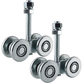 Skelang 2-Pack Box Rail Hnager، عربة تعليق بعجلات مزدوجة، شماعة عربة لباب الحظيرة المنزلق، سعة الحمولة الإجمالية 441 رطلاً in Kuwait