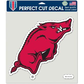 WinCraft NCAA Arkansas Razorbacks Die-Cut Color Decal, 8"x8", Team Color