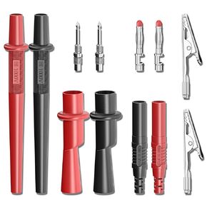 Goupchn Test Accessories Kit with 4mm Safety Banana Plugs, Alligator Clips, Test Probes 6CPS for DIY Electrical Testing