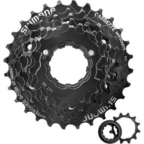 Bike Cassette 7 Speed CS-HG200 Bike Sprocket 12-28T for Mountain Bike Folding Bike, Black