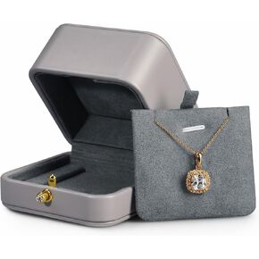 PU Jewelry Pendant Box PU Leather Pendant Packaging Gift Box for Christmas