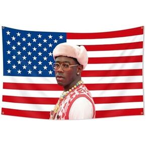 ENMOON Tyler Flag The Creator American Tapestry Flag 3x5Ft Rapper Singer Tapestry Hanging Living Room Bedroom Dorm Aesthetic Decor in Kuwait