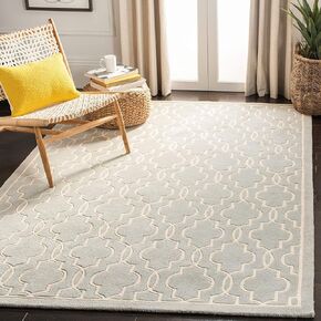 SAFAVIEH Chatham Collection 2'3" x 5' Dark Blue/Ivory CHT723C Handmade Geometric Premium Wool Accent Rug