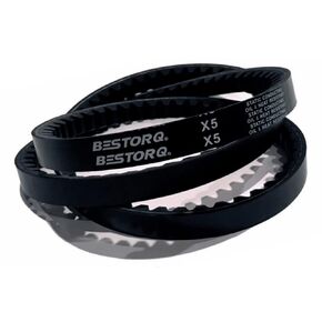 BESTORQ CX51 Rubber V-Belt, Raw Edge/Cogged, Black, 55" Length x 0.87" Width x 0.56" Height