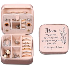 هدايا عيد ميلاد الأم من ابنة ابنها، منظم صندوق مجوهرات للسفر للأم، عيد الحب، عيد الحب، عيد الميلاد، حافظة مجوهرات محمولة، أنا أحبك يا أمي، للزوجة، المرأة الجديدة، هدية لأول مرة in Kuwait
