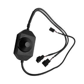 3-Pin Manual Fan Controller to Dual 3-Pin Connector for 12-Volt DC Fans and Thermal Controllers