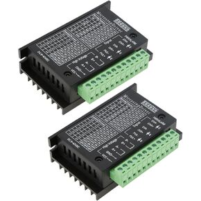Upgraded Version TB6600 Stepper Motor Drivers, 2Pcs 4A 9-42V Stepper Driver for 39 42 57 Stepper Motor, Nema 17 / 23 Step Motor Driver Controller