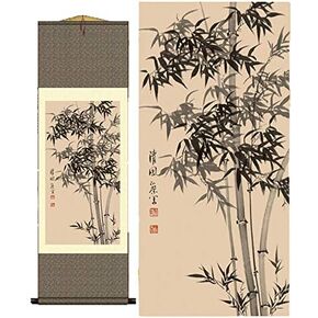 Grace Art Asian Wall Scroll, Bamboo