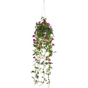 Nearly Natural 30in. Petunia Hanging Basket Artificial Plant