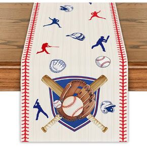 Baseball Table Runner Baseball Themed Birthday Party Decor Sport Decorations Baseball Decor Baseball Decorations for Home Party