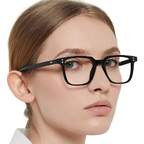 MARE AZZURO Blue Light Blocking Reading Glasses 6.0 Women, Lightweight Computer Readers 6.00 for Large Ladies, Black Gaming Magnifying Glasses 600