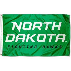 North Dakota Fighting Hawks New Wordmark Flag