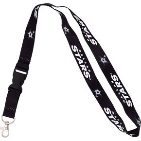 Desert Cactus Dallas Stars Lanyard NHL National Hockey League Car Keys ID Badge Holder Keychain Detachable Breakaway Snap Buckle (Lanyard 2 - Black)