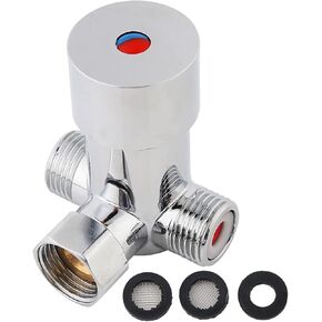Water Mixing Valve,G1/2 Hot Cold Water Mixing Valve Thermostatic Mixer Temperature Control for Automatic Faucet