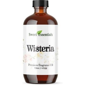 Wisteria, 4oz Premium Fragrance Oil, Aromatherapy, Diffuser, Crafts, Soap, Home Scents, Bath & Body, DIY Parfum and Much More. Versatile and Long-Lasting