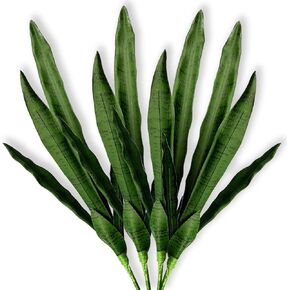 Artificial Snake Plant 4 Pcs 30 Inch Fake Sansevieria Plants for Indoor/Outdoor Home Decor Garden Office Store Decoration (Yellow and Green)