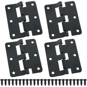 4PCS Black 3.03''x 2.64'' Lift Off Hinge Door Removable Hinge Hardware Detachable Hinge Take Apart Hinges for Flight Case