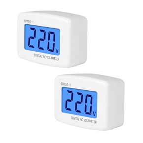 Voltage Test Monitor,Flat US Plug in AC 80-300V LCD Digital Voltmeter Voltage Measuring Monitor,110V 220V Panel Power Line Volt Tester Gauge for Household Plug into Outlet(1 Pack)