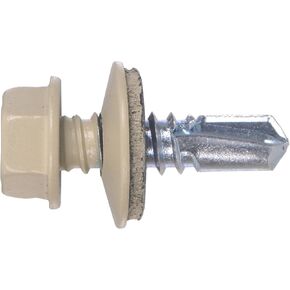 48055 14 X 7/8-Inch Beige Painted Head Lap Stitch Screw, 1-Pound, zinc
