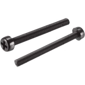 uxcell M3x30mm Phillips Round Head Nylon Machine Screw Bolt Fastener Black 100pcs