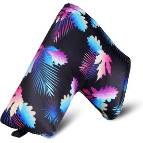 Craftsman Golf Black Tropical Leaf Driver Fairway Wood Hybrids Headcover Putter Cover