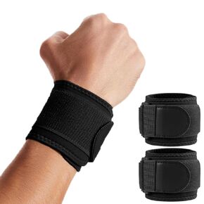 2 Pack Wrist Wraps for Sports Protection and Pain Relief, Adjustable Wrist Support Strap for Tendonitis, Working Out, Weightlifting,Strength Training,Kettlebell,Unisex(Skin)