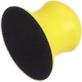 uxcell Hook and Loop Hand Sanding Block 3 Inch Round Detail Sanding Disc PU Foam Backing Plate Manual Sander for Detailing Polishing