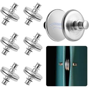 6 Pairs Curtain Magnets Closure, Curtain Weights Magnets Clips with Tack, Prevent Lights Leaking Prevent Blowing, for Home Bedroom Office Draperies