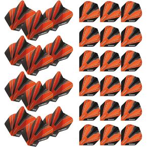 Winmau Prism Alpha Black & Orange Dart Flights - 10 sets per pack (30 dart flights in total)