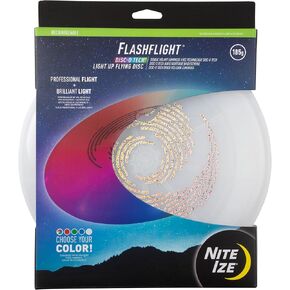 قرص طائر LED قابل لإعادة الشحن من Nite Ize Flashflight - قرص طائر يتوهج في الظلام مع ضوء LED طويل الأمد - قرص طائر عائلي مع مصابيح LED قابلة لإعادة الشحن - قرص طائر - تقنية القرص O