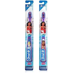 Oral-B Princess Toothbrush for Little Girls, Children 3+, Extra Soft (Characters Vary) - Pack of 4