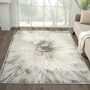 LUXE WEAVERS Abstract Spark Patterned Area Rug for Living Rooms,Gold,4'X5'