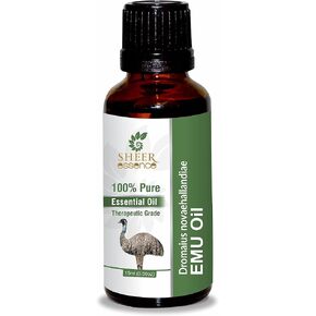 Emu Oil -(Dromaius Novaehallandiae)- 100% Pure Natural Undiluted Uncut Therapeutic Grade Oil 1.69 Fl.OZ