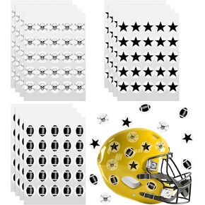 Eaasty 300 Pcs Football Helmet Stickers Self Adhesive, Black in Kuwait