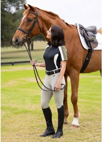 Kerrits Women's Coolcore Full Leg Grip Horse Riding Tights – Cooling Equestrian Leggings, Silicone Grip, Pockets in Saudi Arabia
