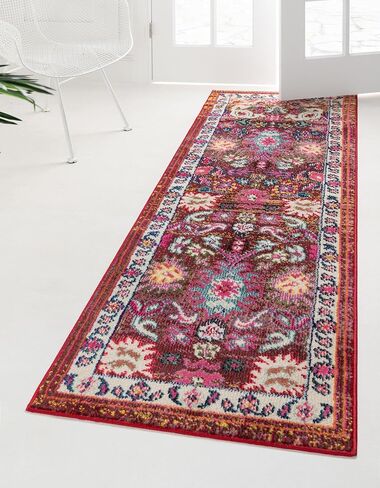 Unique Loom Medici Collection Traditional Vintage Abstract Multi Runner Rug (2' 2 x 6' 7) in Saudi Arabia