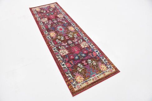 Unique Loom Medici Collection Traditional Vintage Abstract Multi Runner Rug (2' 2 x 6' 7) in Saudi Arabia