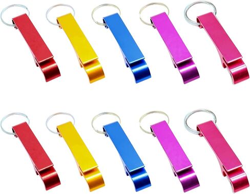 Litoexpe 16Pcs Black Beer Bottle Openers Premium Metal Keychain Bottle Opener Bulk, Soda Keyring Tool Personalized Gift Custom Accessories for Kitchen, Music Festival, Wedding, Party, Promotion in Saudi Arabia