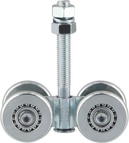 Skelang 2-Pack Box Rail Hnager، عربة تعليق بعجلات مزدوجة، شماعة عربة لباب الحظيرة المنزلق، سعة الحمولة الإجمالية 441 رطلاً in Kuwait