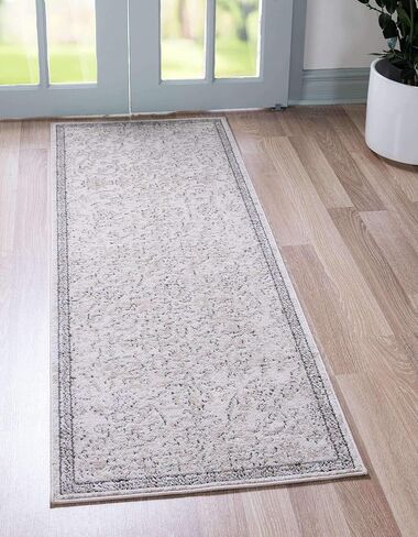 سجادة منطقة مجموعة Loom Portland الفريدة - ألباني (2' 2" × 12' عداء، عاجي/بيج) in Kuwait