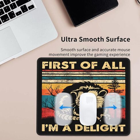 Cute Funny Square Opossum Mousepad with Durable Stitched Edges Washable, Anti-Slip Rubber Base Wireless Mouse Pads for Desk, Computers, Laptop, Office Desk Accessories 9.5 x7.9 Inch in Saudi Arabia