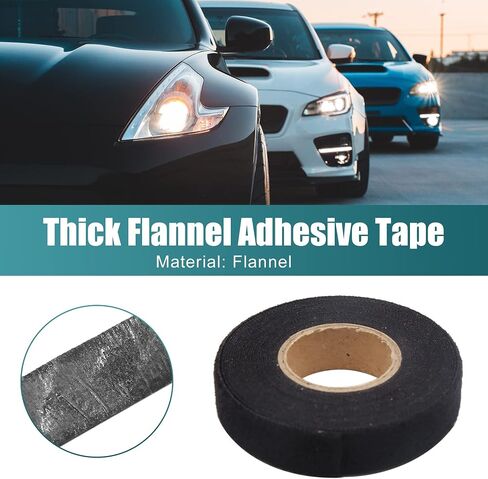 uxcell 3.3inch Dia Self Adhesive Thick Flannel Felt Tape Roll for Automotive Harness Insulation Heat Resistant in Saudi Arabia