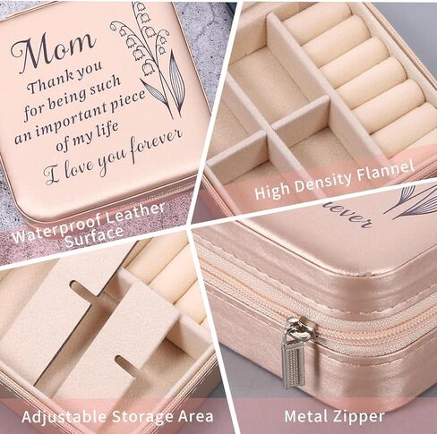 هدايا عيد ميلاد الأم من ابنة ابنها، منظم صندوق مجوهرات للسفر للأم، عيد الحب، عيد الحب، عيد الميلاد، حافظة مجوهرات محمولة، أنا أحبك يا أمي، للزوجة، المرأة الجديدة، هدية لأول مرة in Kuwait