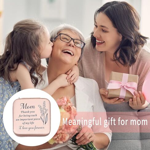 هدايا عيد ميلاد الأم من ابنة ابنها، منظم صندوق مجوهرات للسفر للأم، عيد الحب، عيد الحب، عيد الميلاد، حافظة مجوهرات محمولة، أنا أحبك يا أمي، للزوجة، المرأة الجديدة، هدية لأول مرة in Kuwait