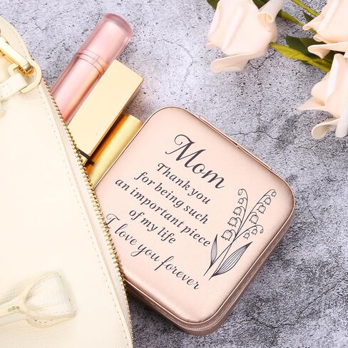 هدايا عيد ميلاد الأم من ابنة ابنها، منظم صندوق مجوهرات للسفر للأم، عيد الحب، عيد الحب، عيد الميلاد، حافظة مجوهرات محمولة، أنا أحبك يا أمي، للزوجة، المرأة الجديدة، هدية لأول مرة in Kuwait